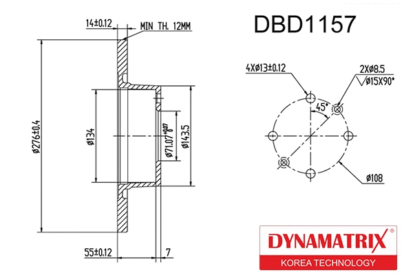 Brake Disc (DBD1157)