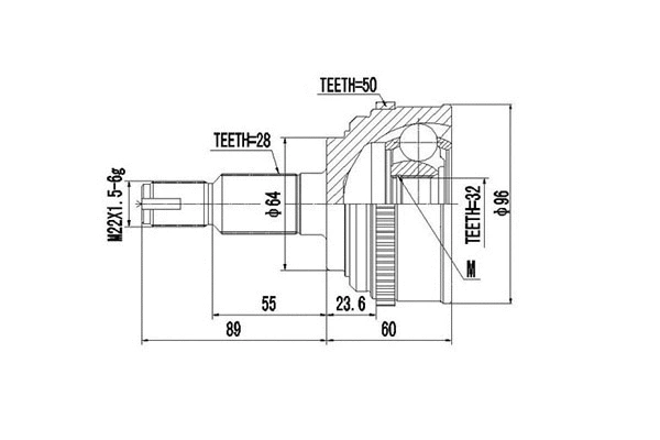 Joint Kit, drive shaft (DCV823029)