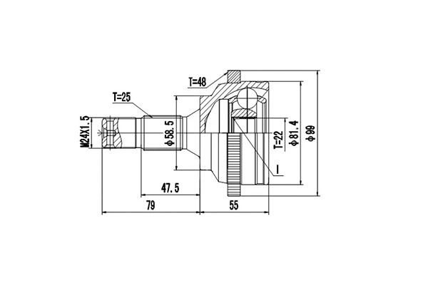 Joint Kit, drive shaft (DCV899008)