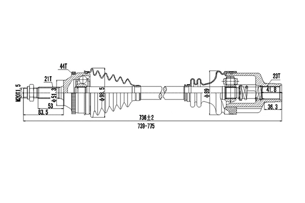 Drive Shaft (DDS250038)