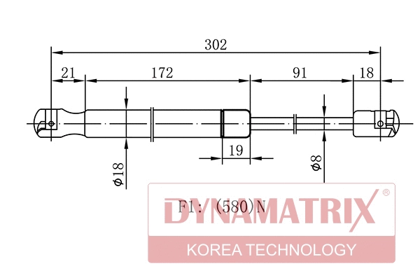 Gas Spring, boot/cargo area (DGS006957)