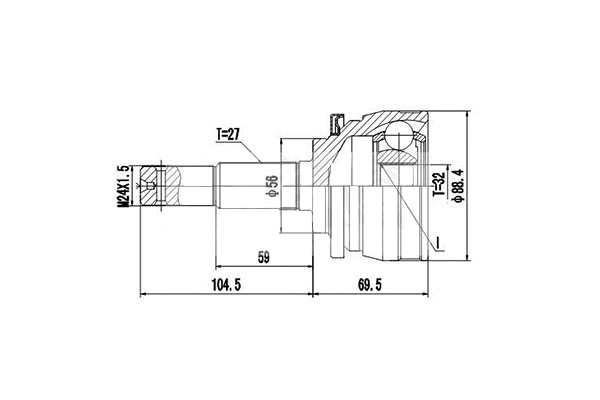 Joint Kit, drive shaft (DCV841006)