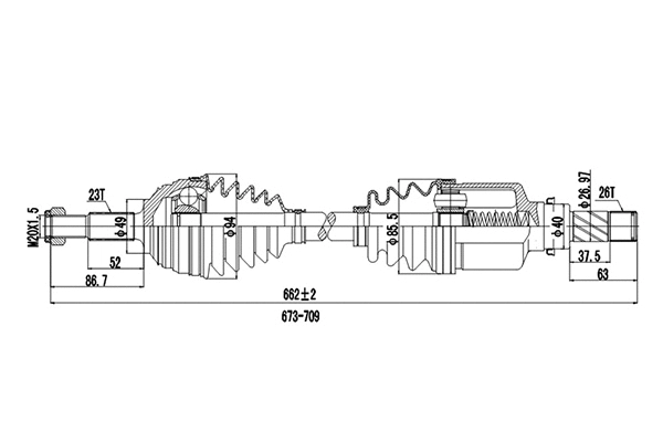 Drive Shaft (DDS299070)