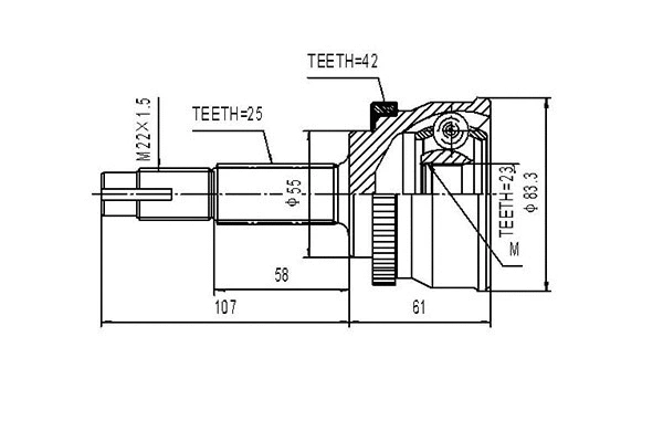 Joint Kit, drive shaft (DCV841155)