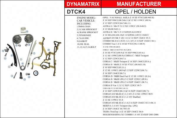 Timing Chain Kit (DTCK4)