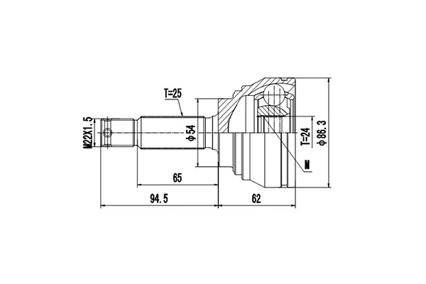 Joint Kit, drive shaft (DCV839019)