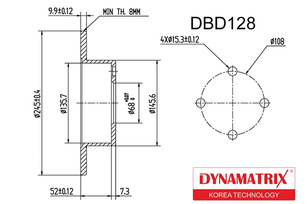 Brake Disc (DBD128)