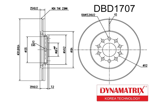Brake Disc (DBD1707)