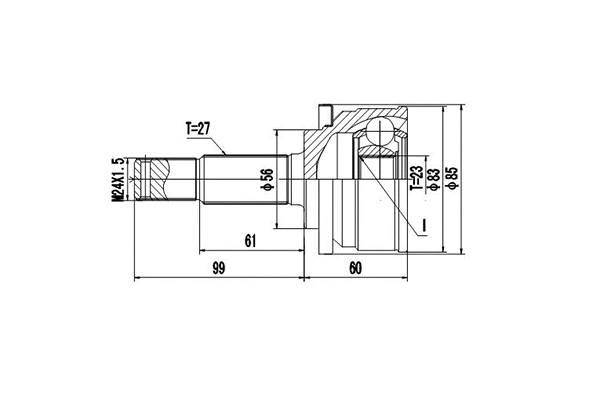 Joint Kit, drive shaft (DCV841018)