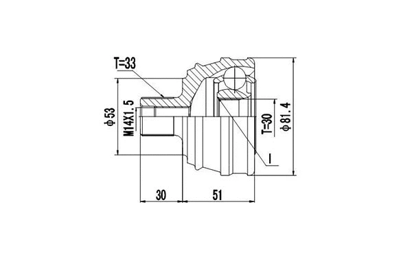 Joint Kit, drive shaft (DCV803008)