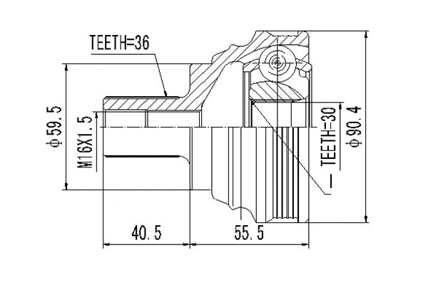 Joint Kit, drive shaft (DCV803037)