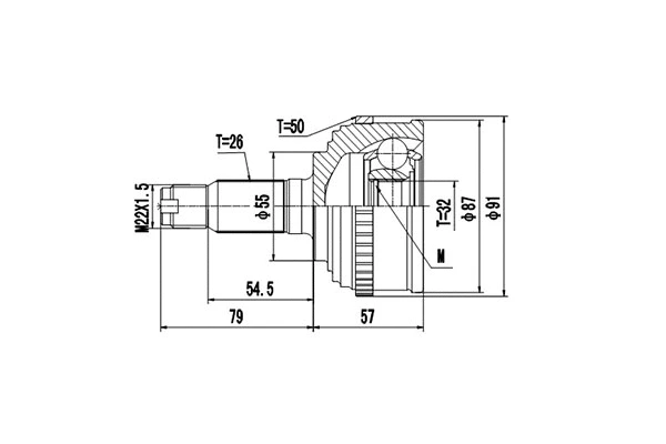 Joint Kit, drive shaft (DCV823017)