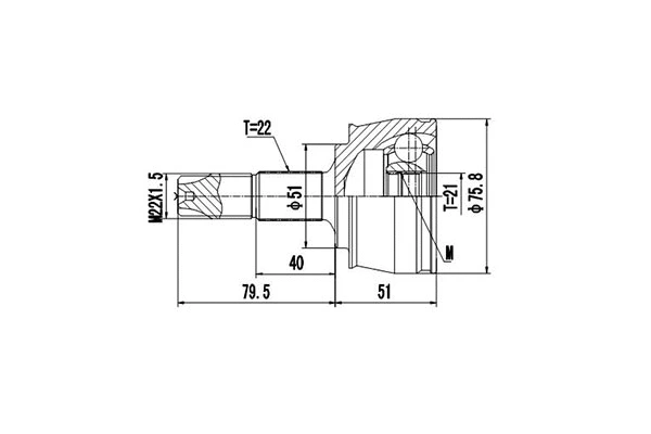 Joint Kit, drive shaft (DCV817052)
