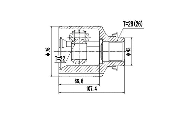 Joint Kit, drive shaft (DCV627004)