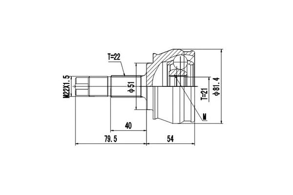 Joint Kit, drive shaft (DCV817014)