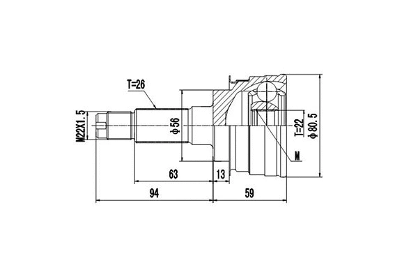 Joint Kit, drive shaft (DCV834005)