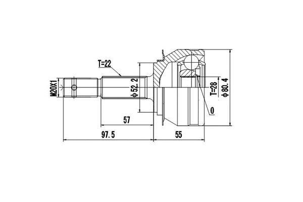 Joint Kit, drive shaft (DCV844046)