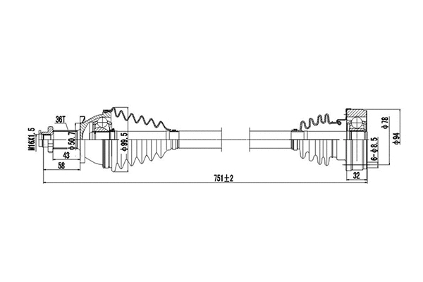Drive Shaft (DDS261063)