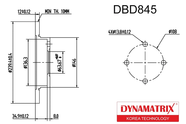 Brake Disc (DBD845)