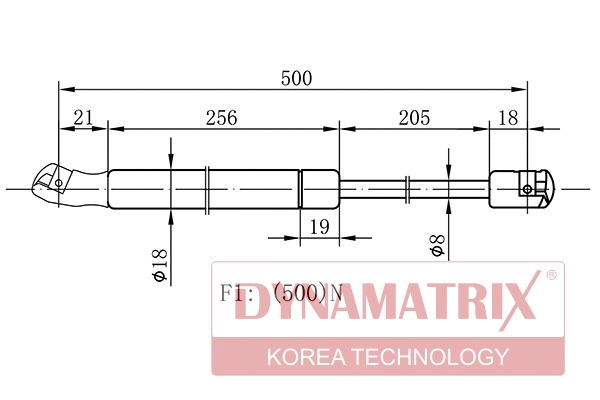 Gas Spring, boot/cargo area (DGS9468II)