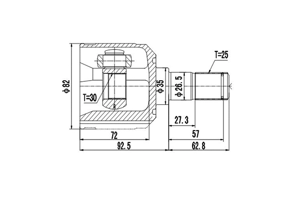 Joint Kit, drive shaft (DCV639005)