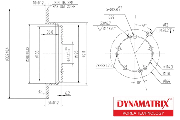 Brake Disc (DBD1608)