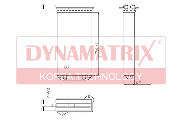 Heat Exchanger, interior heating (DR71755)