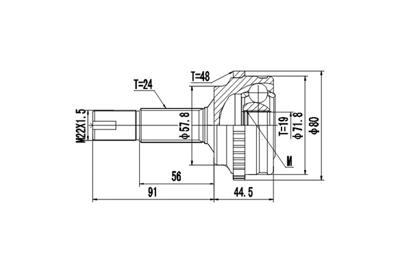 Joint Kit, drive shaft (DCV859152)