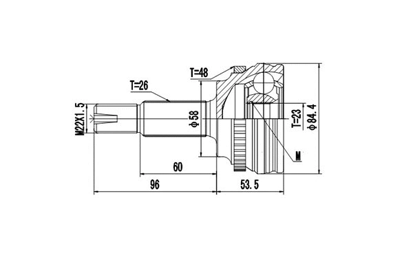 Joint Kit, drive shaft (DCV859136)