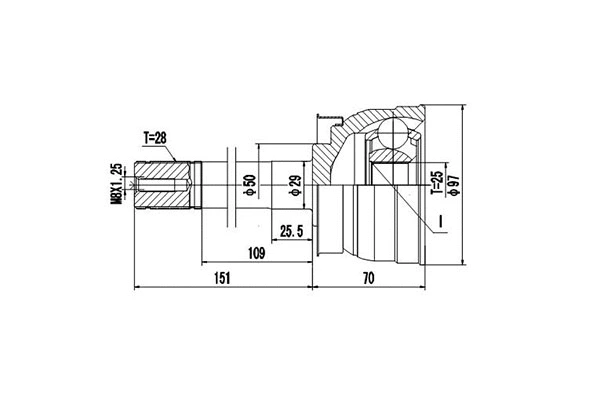 Joint Kit, drive shaft (DCV841100)