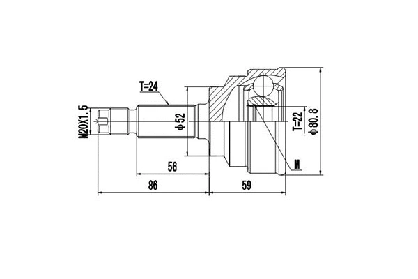 Joint Kit, drive shaft (DCV827016)
