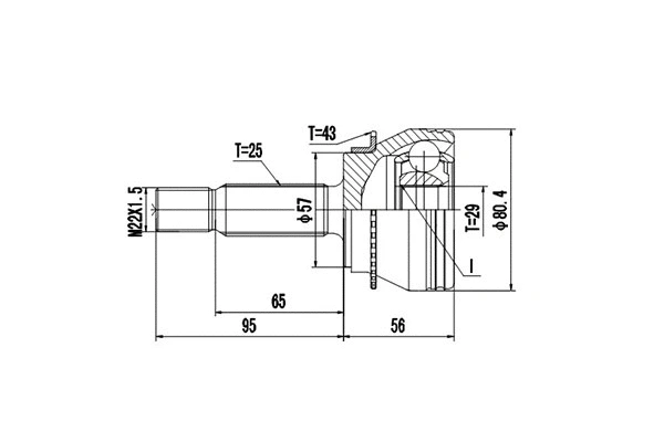 Joint Kit, drive shaft (DCV839112)