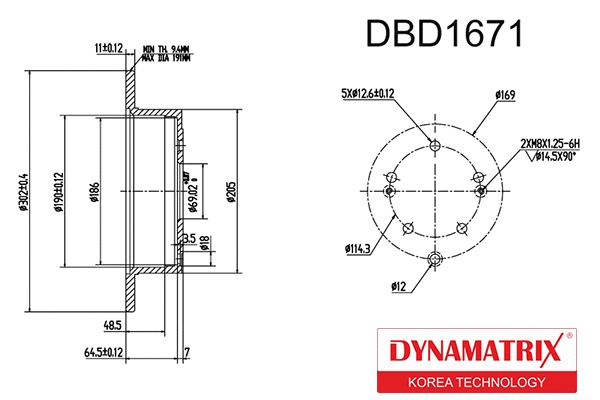 Brake Disc (DBD1671)