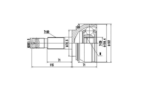 Joint Kit, drive shaft (DCV859242)