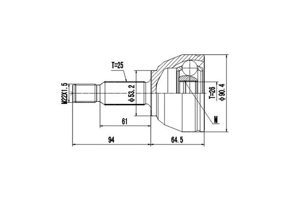 Joint Kit, drive shaft (DCV818067)
