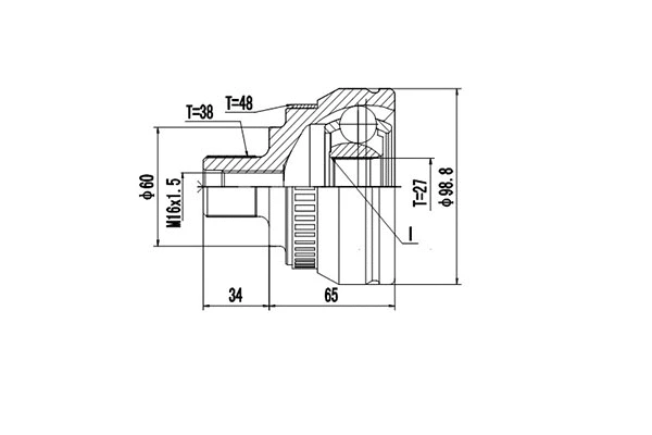 Joint Kit, drive shaft (DCV818026)