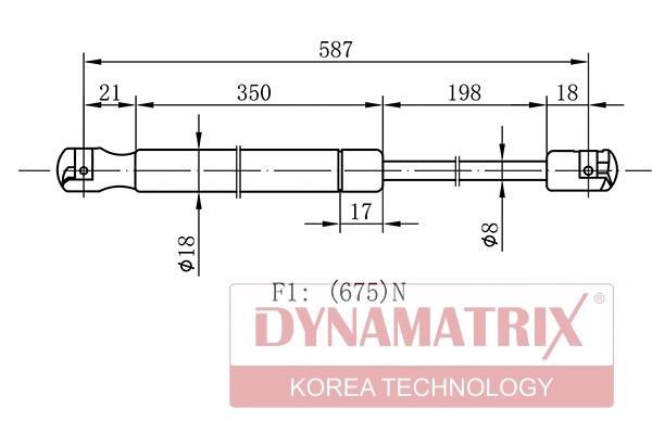 Gas Spring, boot/cargo area (DGS031543)