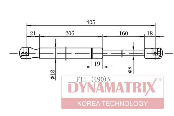 Gas Spring, boot/cargo area (DGS030769)