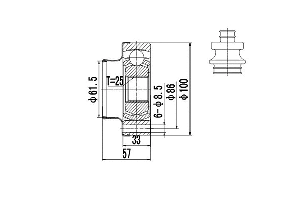 Joint Kit, drive shaft (DCV648004)