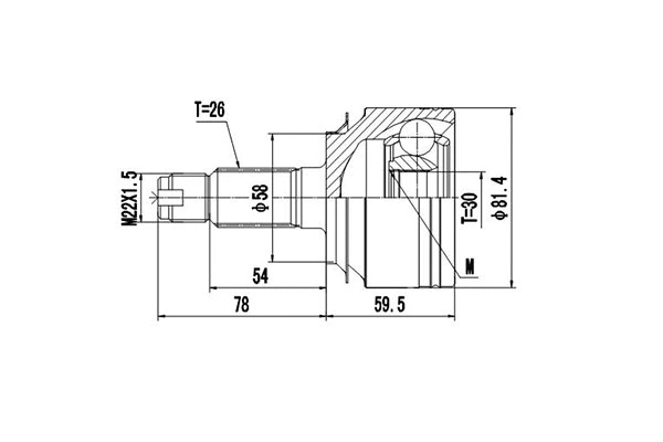 Joint Kit, drive shaft (DCV823125)
