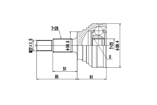 Joint Kit, drive shaft (DCV803004)
