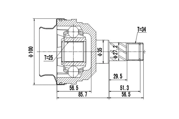 Joint Kit, drive shaft (DCV644002)