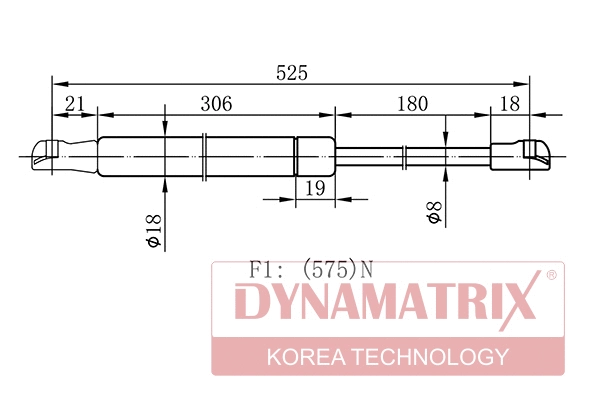 Gas Spring, boot/cargo area (DGS018051)
