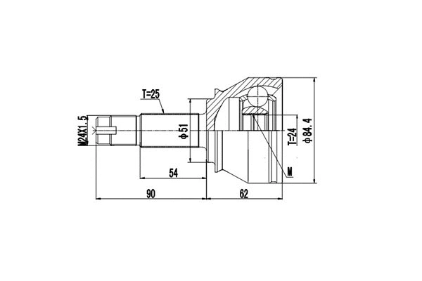 Joint Kit, drive shaft (DCV817031)