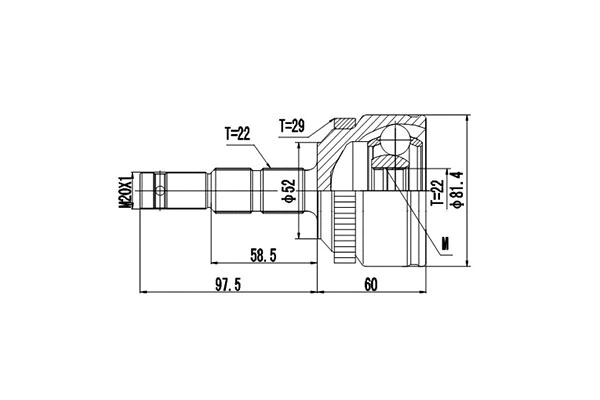 Joint Kit, drive shaft (DCV844005)