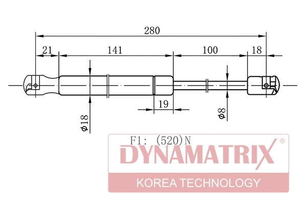 Gas Spring, boot/cargo area (DGS032436)
