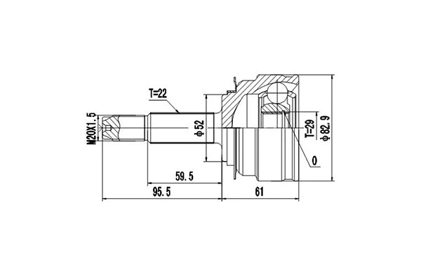 Joint Kit, drive shaft (DCV812020)