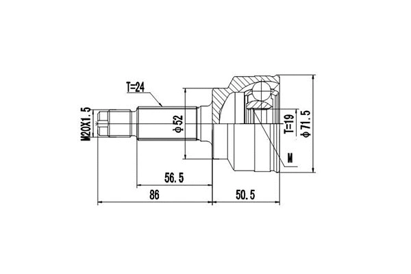 Joint Kit, drive shaft (DCV818030)