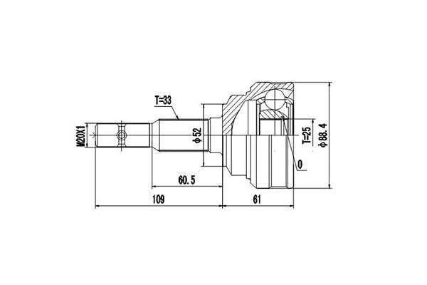 Joint Kit, drive shaft (DCV844049)