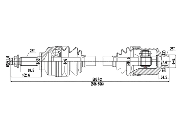 Drive Shaft (DDS227064)